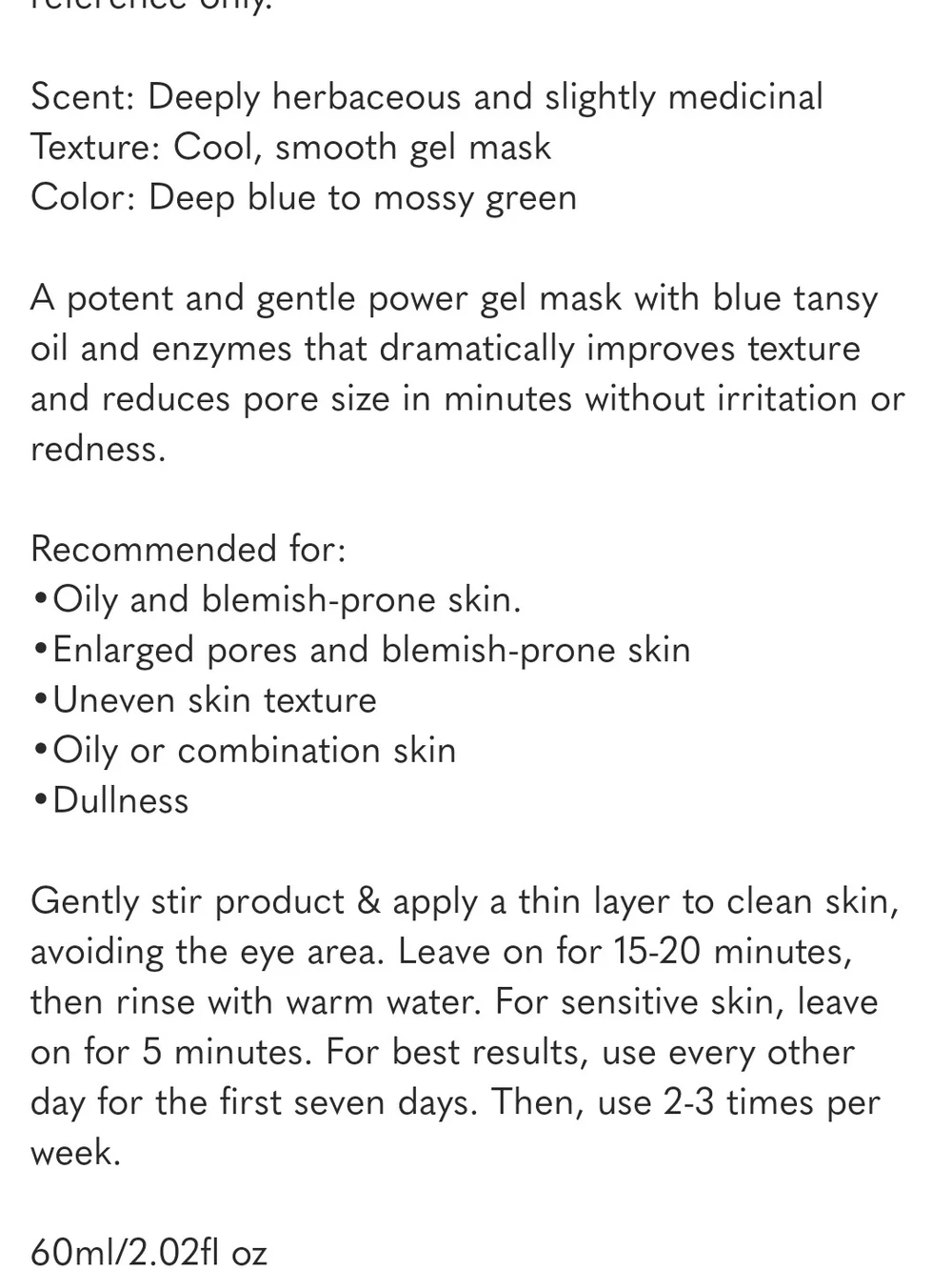 Herbivore Blue Tansy Resurfacing Clarity Mask
